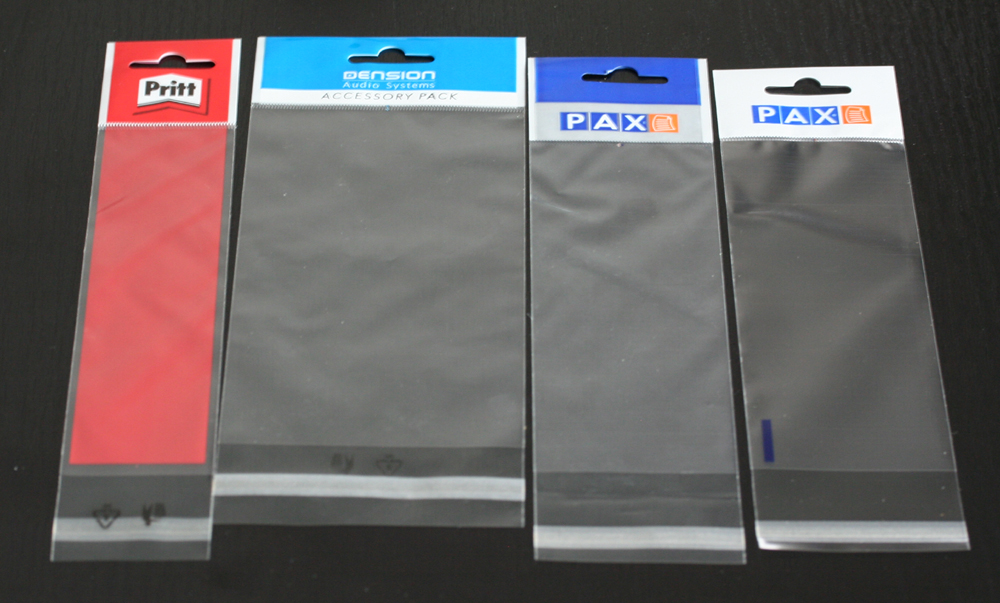 BOPP bags with
                    adhesive stripe